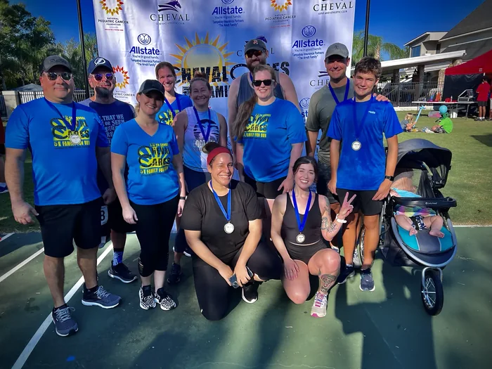 The Gregory Veterinary Clinic team at the Cheval Chase 5K family fun run